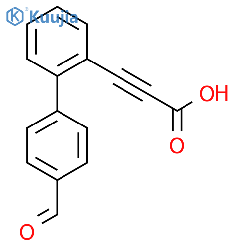 3-2-(4-formylphenyl)phenylprop-2-ynoic acid structure
