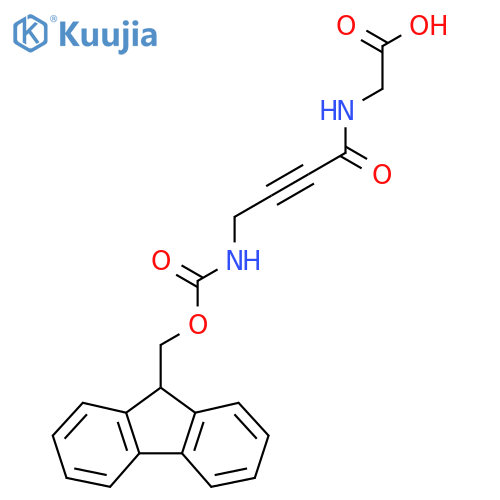 2-4-({(9H-fluoren-9-yl)methoxycarbonyl}amino)but-2-ynamidoacetic acid structure
