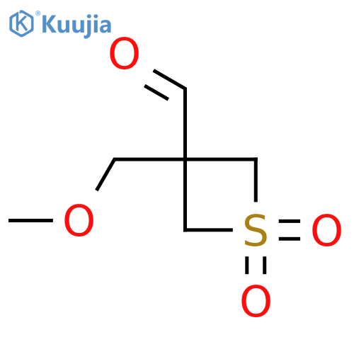 3-(methoxymethyl)-1,1-dioxo-1lambda6-thietane-3-carbaldehyde structure