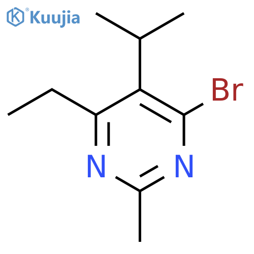 4-bromo-6-ethyl-2-methyl-5-(propan-2-yl)pyrimidine structure