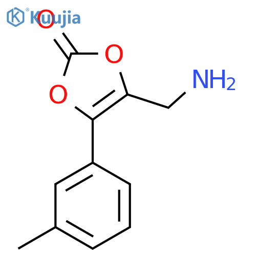 4-(aminomethyl)-5-(3-methylphenyl)-2H-1,3-dioxol-2-one structure