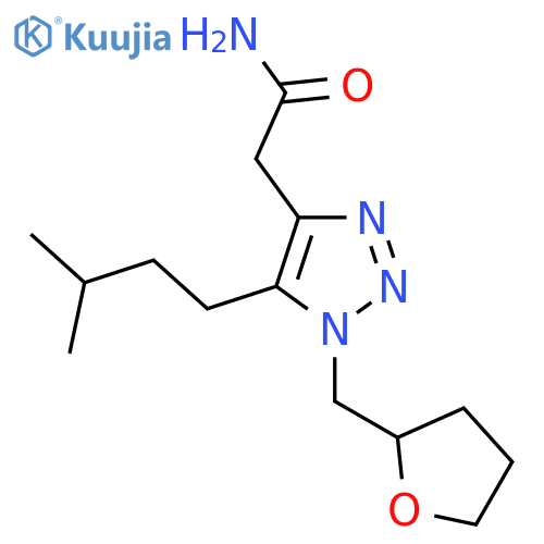 2-5-(3-methylbutyl)-1-(oxolan-2-ylmethyl)-1H-1,2,3-triazol-4-ylacetamide structure