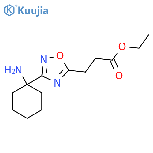 ethyl 3-3-(1-aminocyclohexyl)-1,2,4-oxadiazol-5-ylpropanoate structure