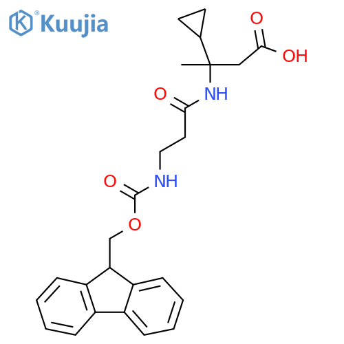 3-cyclopropyl-3-3-({(9H-fluoren-9-yl)methoxycarbonyl}amino)propanamidobutanoic acid structure