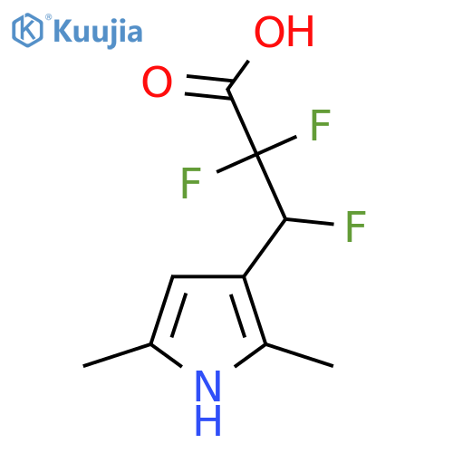 3-(2,5-dimethyl-1H-pyrrol-3-yl)-2,2,3-trifluoropropanoic acid structure