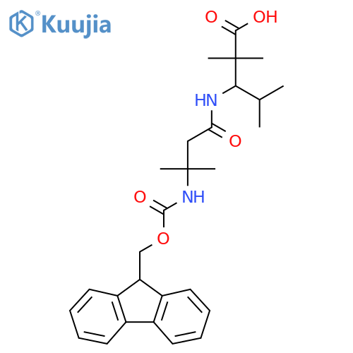 3-3-({(9H-fluoren-9-yl)methoxycarbonyl}amino)-3-methylbutanamido-2,2,4-trimethylpentanoic acid structure