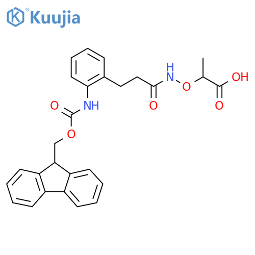 2-({3-2-({(9H-fluoren-9-yl)methoxycarbonyl}amino)phenylpropanamido}oxy)propanoic acid structure