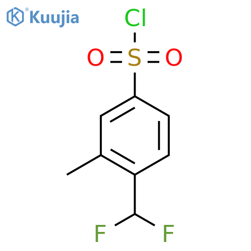 4-(difluoromethyl)-3-methylbenzene-1-sulfonyl chloride structure
