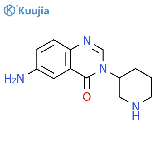 6-amino-3-(piperidin-3-yl)-3,4-dihydroquinazolin-4-one structure