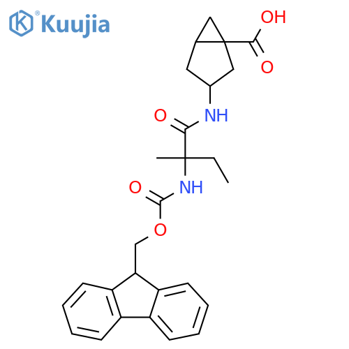 3-2-({(9H-fluoren-9-yl)methoxycarbonyl}amino)-2-methylbutanamidobicyclo3.1.0hexane-1-carboxylic acid structure