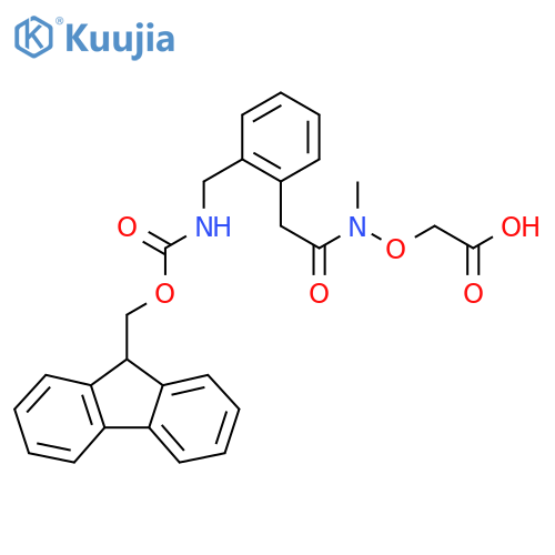 2-(2-{2-({(9H-fluoren-9-yl)methoxycarbonyl}amino)methylphenyl}-N-methylacetamido)oxyacetic acid structure