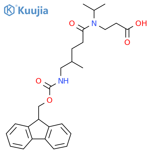 3-5-({(9H-fluoren-9-yl)methoxycarbonyl}amino)-4-methyl-N-(propan-2-yl)pentanamidopropanoic acid structure