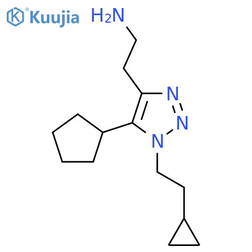 2-5-cyclopentyl-1-(2-cyclopropylethyl)-1H-1,2,3-triazol-4-ylethan-1-amine structure