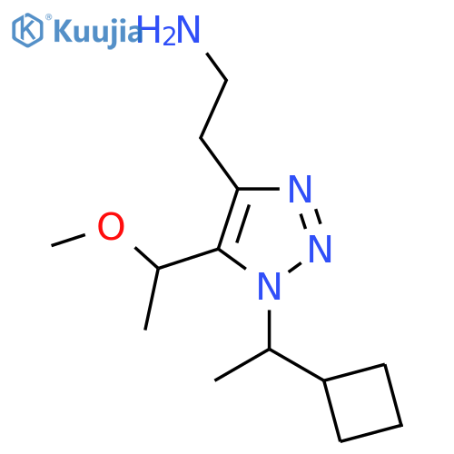 2-1-(1-cyclobutylethyl)-5-(1-methoxyethyl)-1H-1,2,3-triazol-4-ylethan-1-amine structure