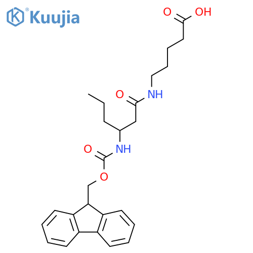 5-3-({(9H-fluoren-9-yl)methoxycarbonyl}amino)hexanamidopentanoic acid structure