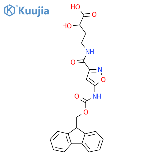 4-{5-({(9H-fluoren-9-yl)methoxycarbonyl}amino)-1,2-oxazol-3-ylformamido}-2-hydroxybutanoic acid structure