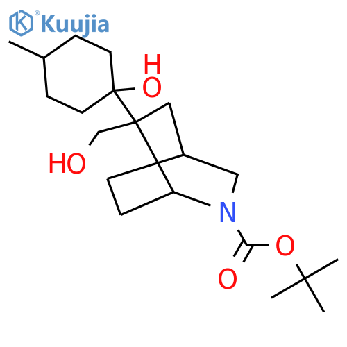 tert-butyl 6-(1-hydroxy-4-methylcyclohexyl)-6-(hydroxymethyl)-2-azabicyclo2.2.2octane-2-carboxylate structure