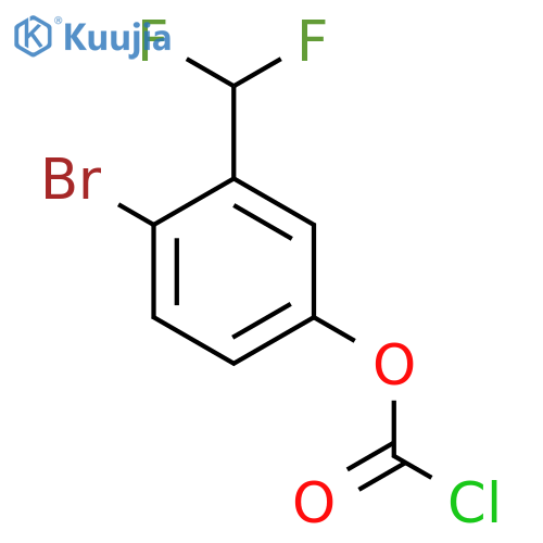4-bromo-3-(difluoromethyl)phenyl chloroformate structure