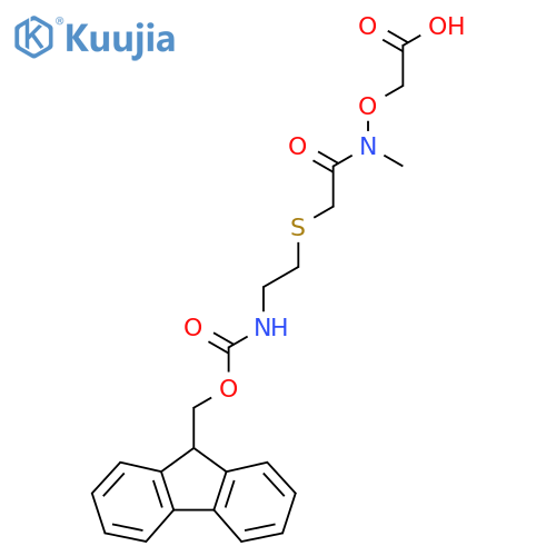 2-(2-{2-({(9H-fluoren-9-yl)methoxycarbonyl}amino)ethylsulfanyl}-N-methylacetamido)oxyacetic acid structure