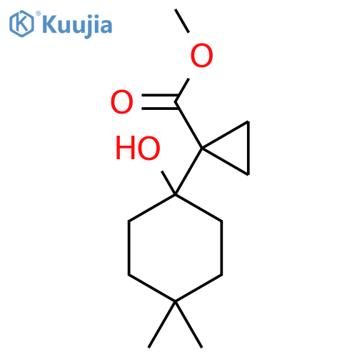 Methyl 1-(1-hydroxy-4,4-dimethylcyclohexyl)cyclopropane-1-carboxylate structure