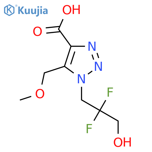 1-(2,2-difluoro-3-hydroxypropyl)-5-(methoxymethyl)-1H-1,2,3-triazole-4-carboxylic acid structure