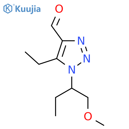 5-ethyl-1-(1-methoxybutan-2-yl)-1H-1,2,3-triazole-4-carbaldehyde structure