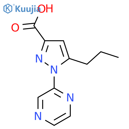 5-propyl-1-(pyrazin-2-yl)-1H-pyrazole-3-carboxylic acid structure