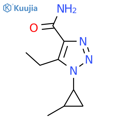 5-ethyl-1-(2-methylcyclopropyl)-1H-1,2,3-triazole-4-carboxamide structure