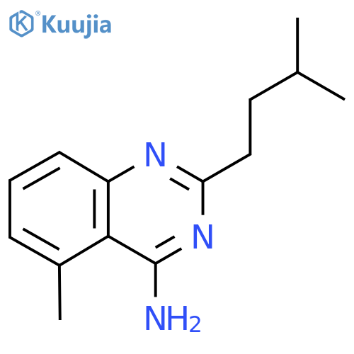 5-methyl-2-(3-methylbutyl)quinazolin-4-amine structure