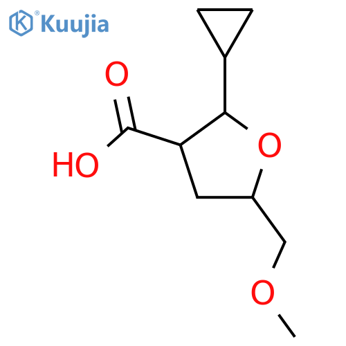 2-cyclopropyl-5-(methoxymethyl)oxolane-3-carboxylic acid structure