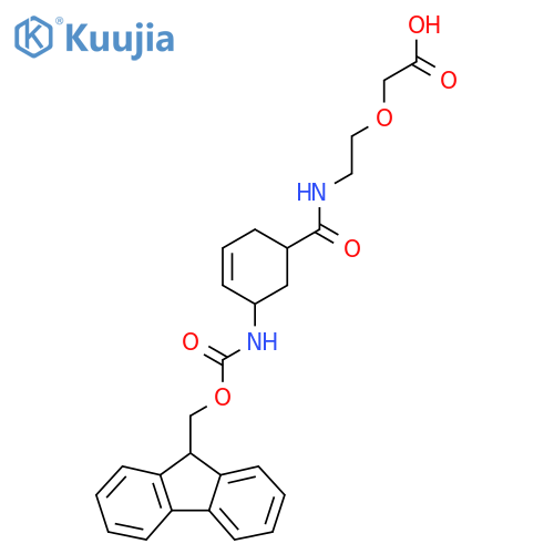 2-(2-{5-({(9H-fluoren-9-yl)methoxycarbonyl}amino)cyclohex-3-en-1-ylformamido}ethoxy)acetic acid structure