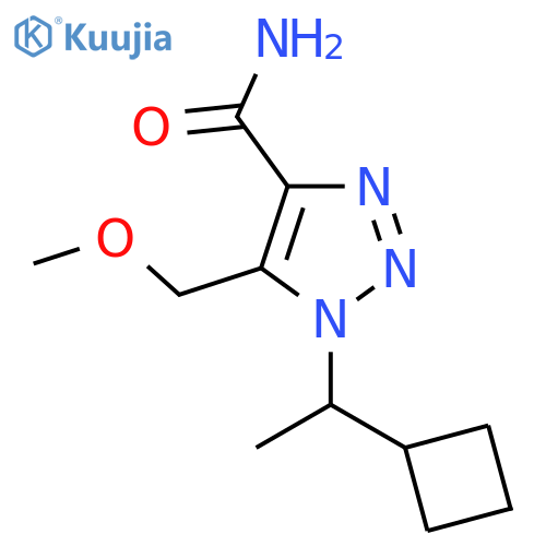 1-(1-cyclobutylethyl)-5-(methoxymethyl)-1H-1,2,3-triazole-4-carboxamide structure
