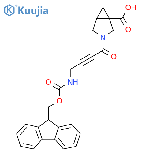 3-4-({(9H-fluoren-9-yl)methoxycarbonyl}amino)but-2-ynoyl-3-azabicyclo3.1.0hexane-1-carboxylic acid structure