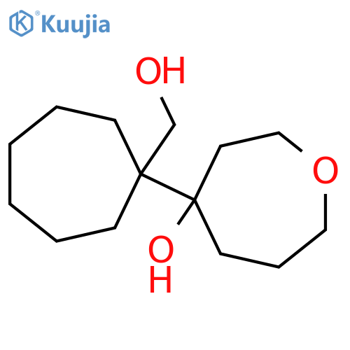 4-1-(hydroxymethyl)cycloheptyloxepan-4-ol structure