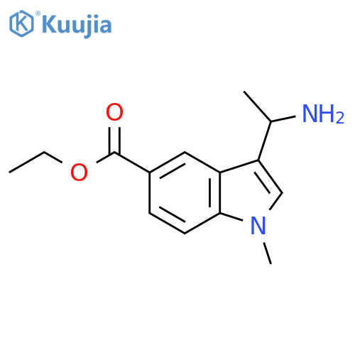 ethyl 3-(1-aminoethyl)-1-methyl-1H-indole-5-carboxylate structure