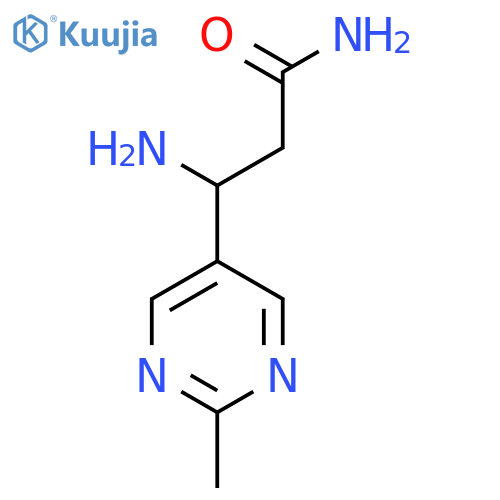 3-Amino-3-(2-methylpyrimidin-5-yl)propanamide structure