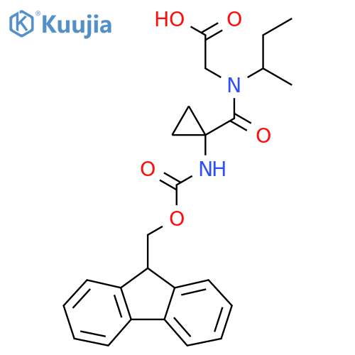 2-N-(butan-2-yl)-1-1-({(9H-fluoren-9-yl)methoxycarbonyl}amino)cyclopropylformamidoacetic acid structure