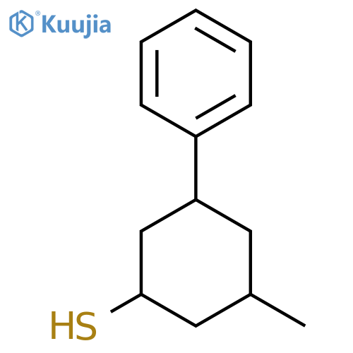 3-methyl-5-phenylcyclohexane-1-thiol structure