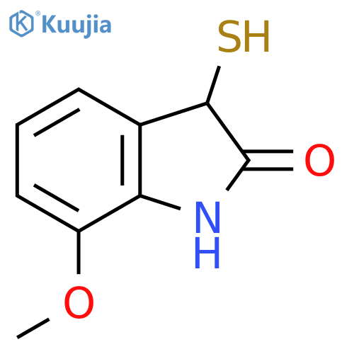 7-methoxy-3-sulfanyl-2,3-dihydro-1H-indol-2-one structure