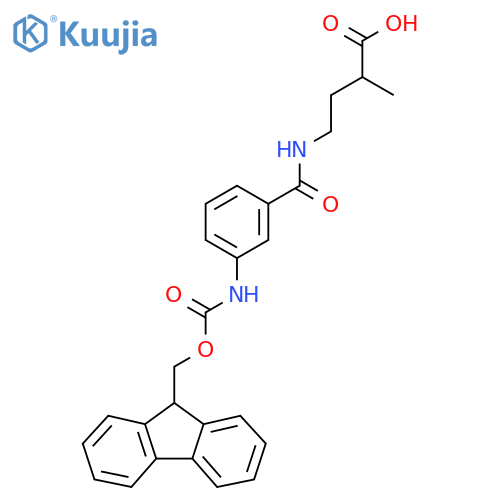 4-{3-({(9H-fluoren-9-yl)methoxycarbonyl}amino)phenylformamido}-2-methylbutanoic acid structure