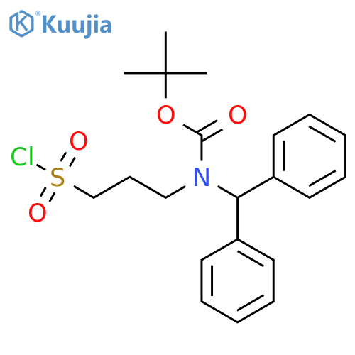tert-butyl N-[3-(chlorosulfonyl)propyl]-N-(diphenylmethyl)carbamate structure