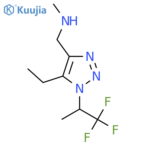 {5-ethyl-1-(1,1,1-trifluoropropan-2-yl)-1H-1,2,3-triazol-4-ylmethyl}(methyl)amine structure