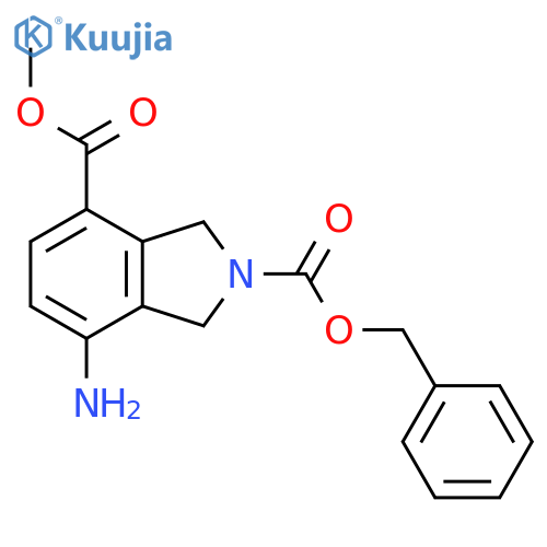 2-benzyl 4-methyl 7-amino-2,3-dihydro-1H-isoindole-2,4-dicarboxylate structure