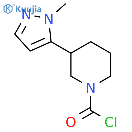 3-(1-methyl-1H-pyrazol-5-yl)piperidine-1-carbonyl chloride structure