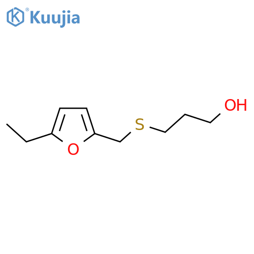3-{(5-ethylfuran-2-yl)methylsulfanyl}propan-1-ol structure