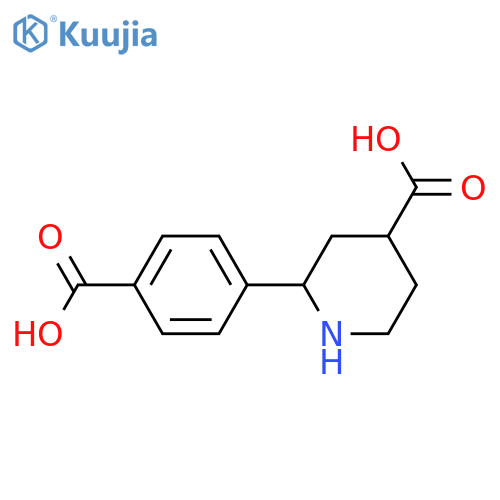 2-(4-carboxyphenyl)piperidine-4-carboxylic acid structure