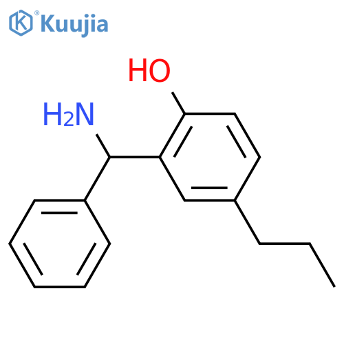 2-amino(phenyl)methyl-4-propylphenol structure