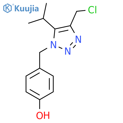 4-{4-(chloromethyl)-5-(propan-2-yl)-1H-1,2,3-triazol-1-ylmethyl}phenol structure