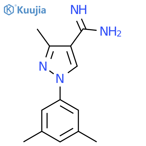 1-(3,5-dimethylphenyl)-3-methyl-1H-pyrazole-4-carboximidamide structure