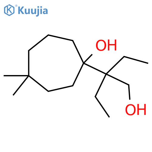 1-(2-Ethyl-1-hydroxybutan-2-yl)-4,4-dimethylcycloheptan-1-ol structure